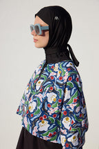 Windbreaker 3-piece hijab swimsuit set multi color