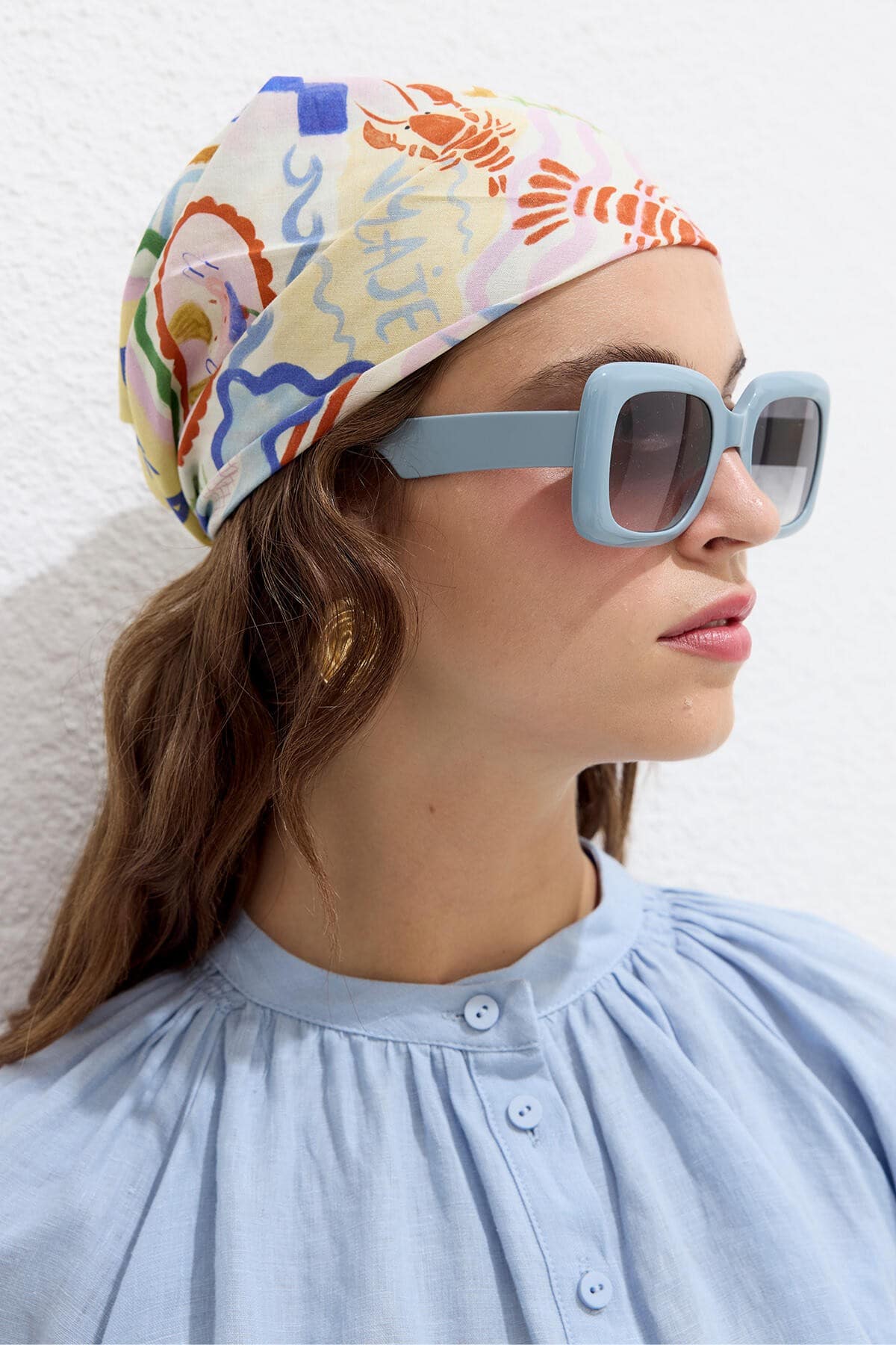 Patterned cotton scarf summer dream