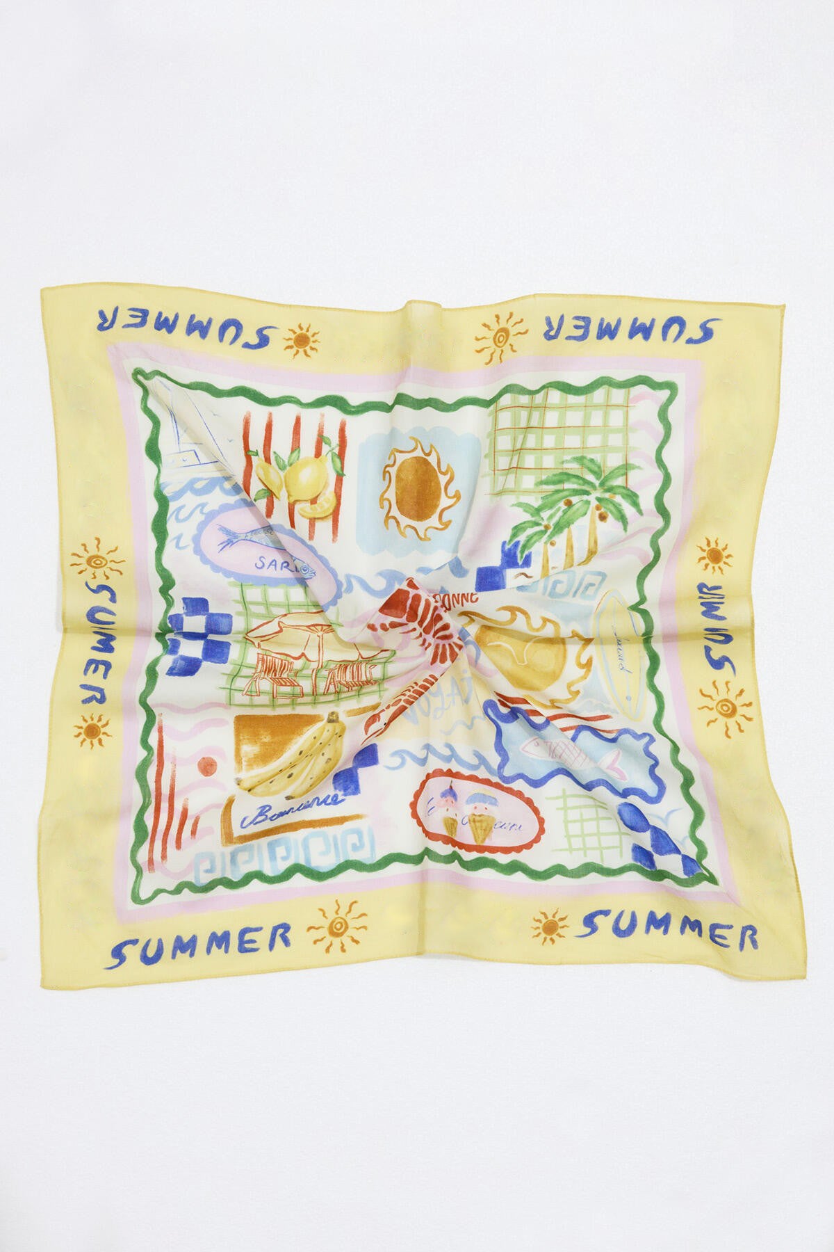 Patterned cotton scarf summer dream