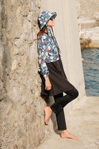Windbreaker 3-piece hijab swimsuit set multi color