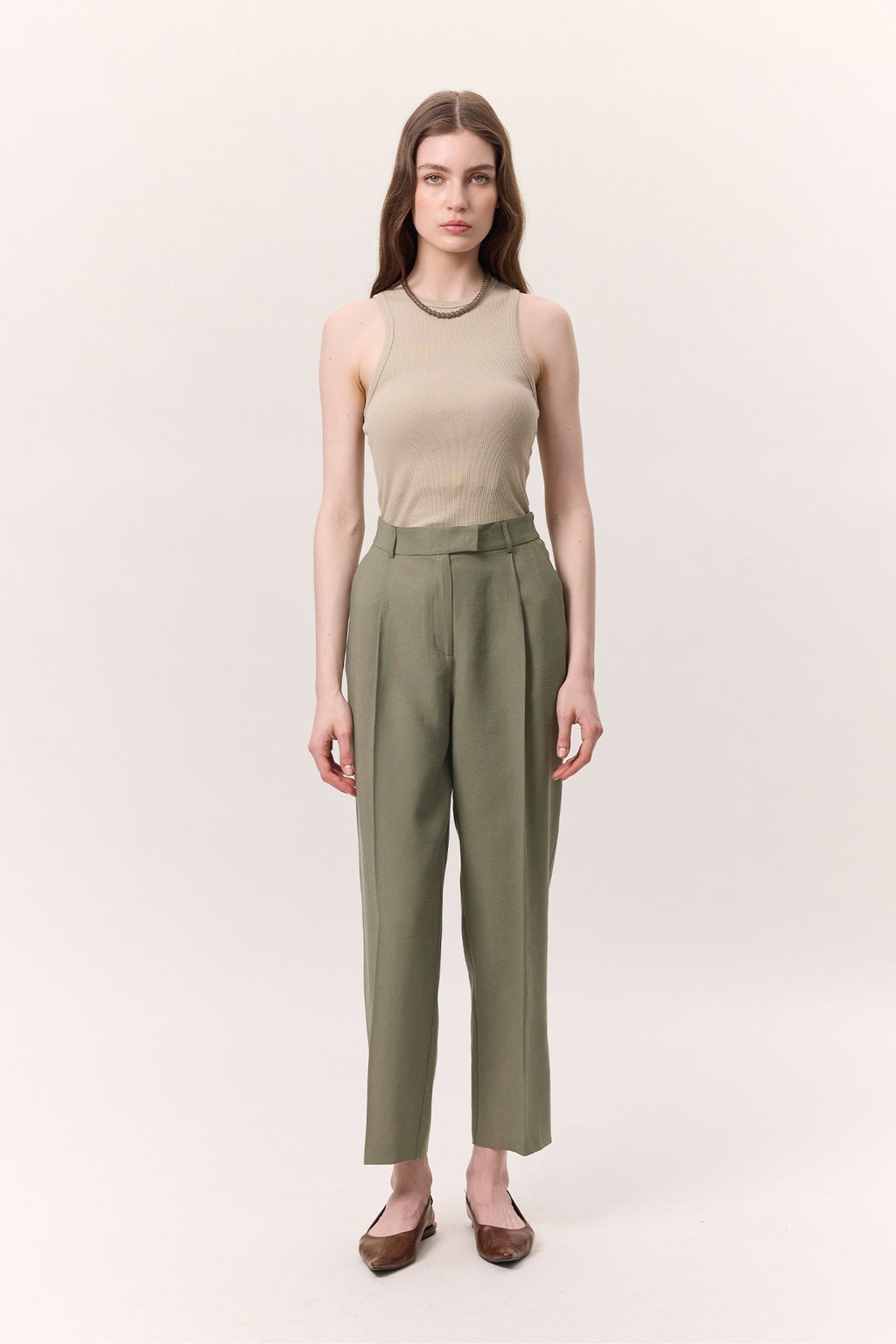 Tencel sage green suit