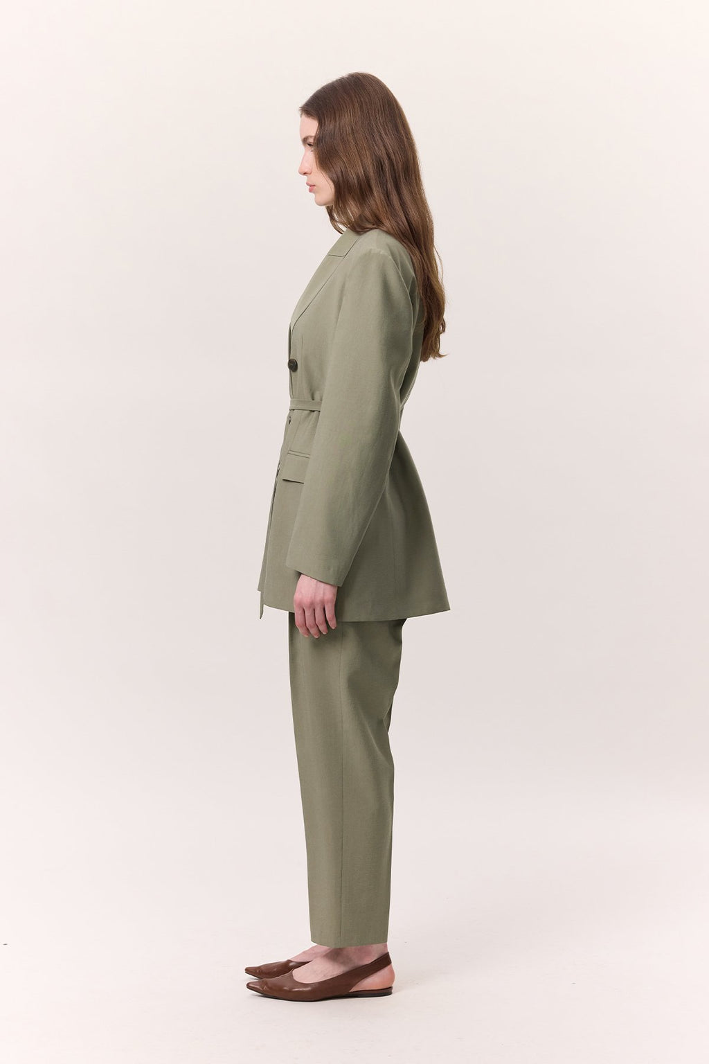Tencel sage green suit