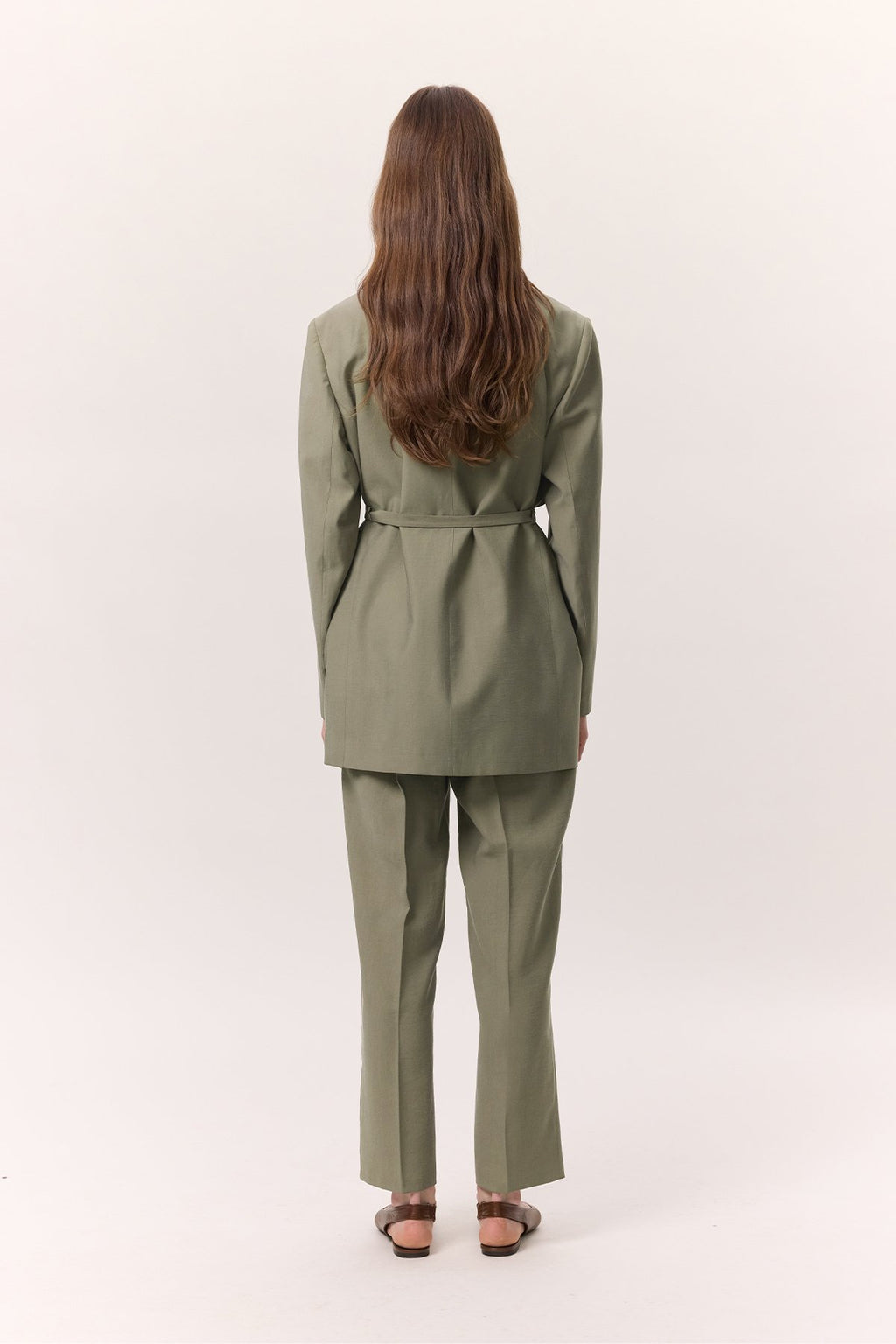 Tencel sage green suit
