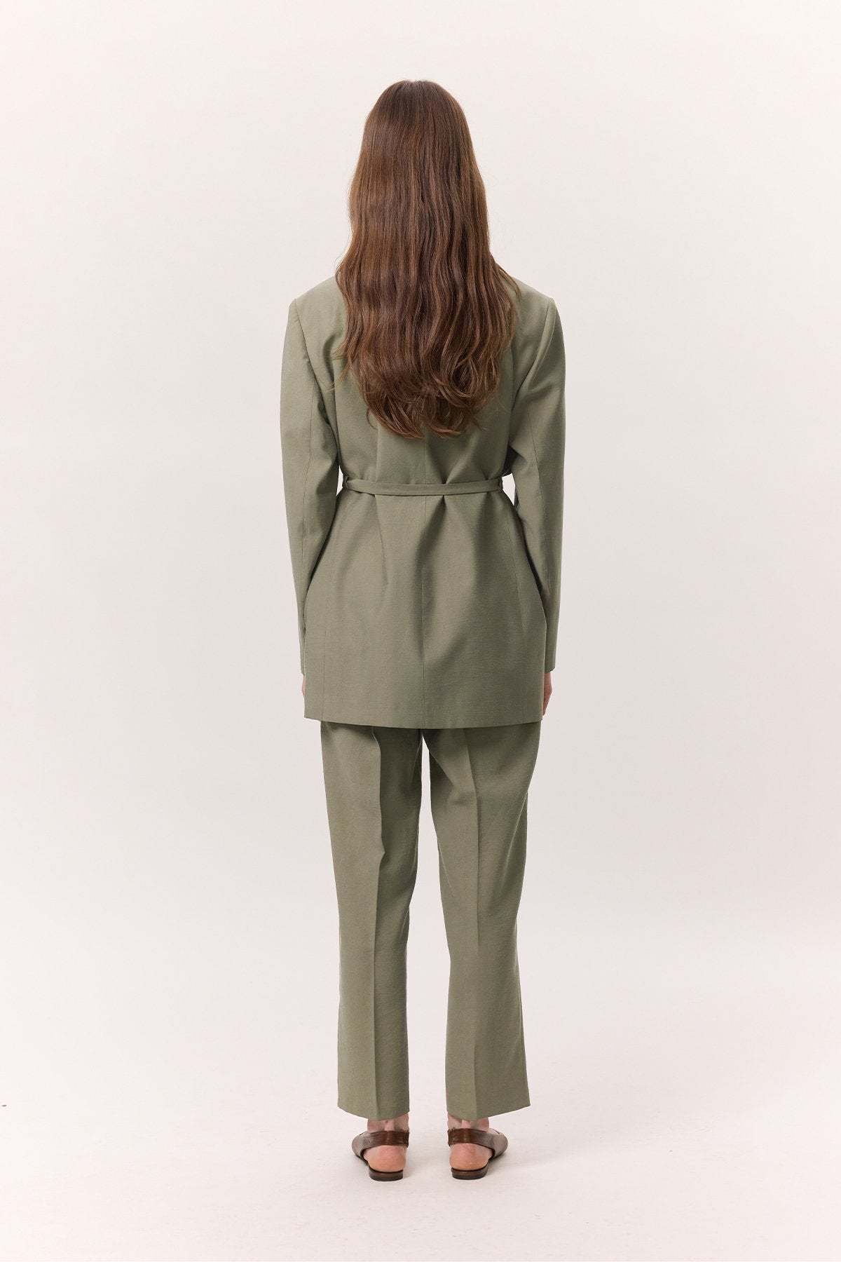 Tencel sage green suit