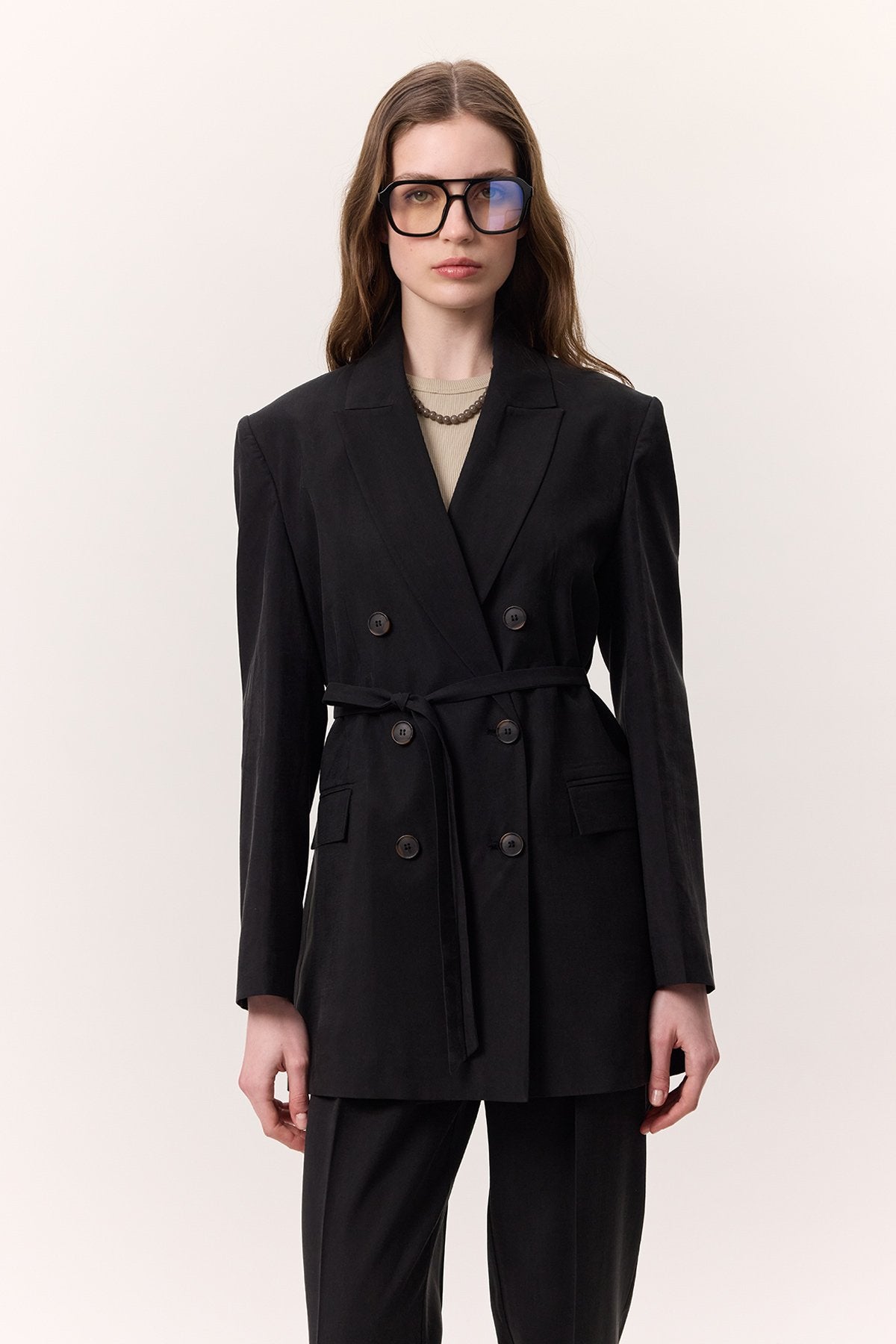 Tencel black suit