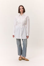 Belt detail tunic ecru