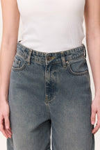 Baggy Fit Jeans Gray Blue