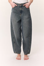 Baggy Fit Jeans Gray Blue