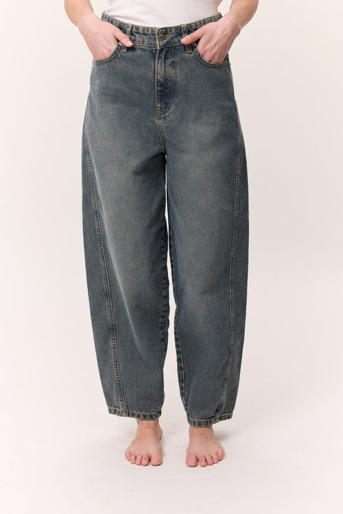 Baggy Fit Jeans Gray Blue
