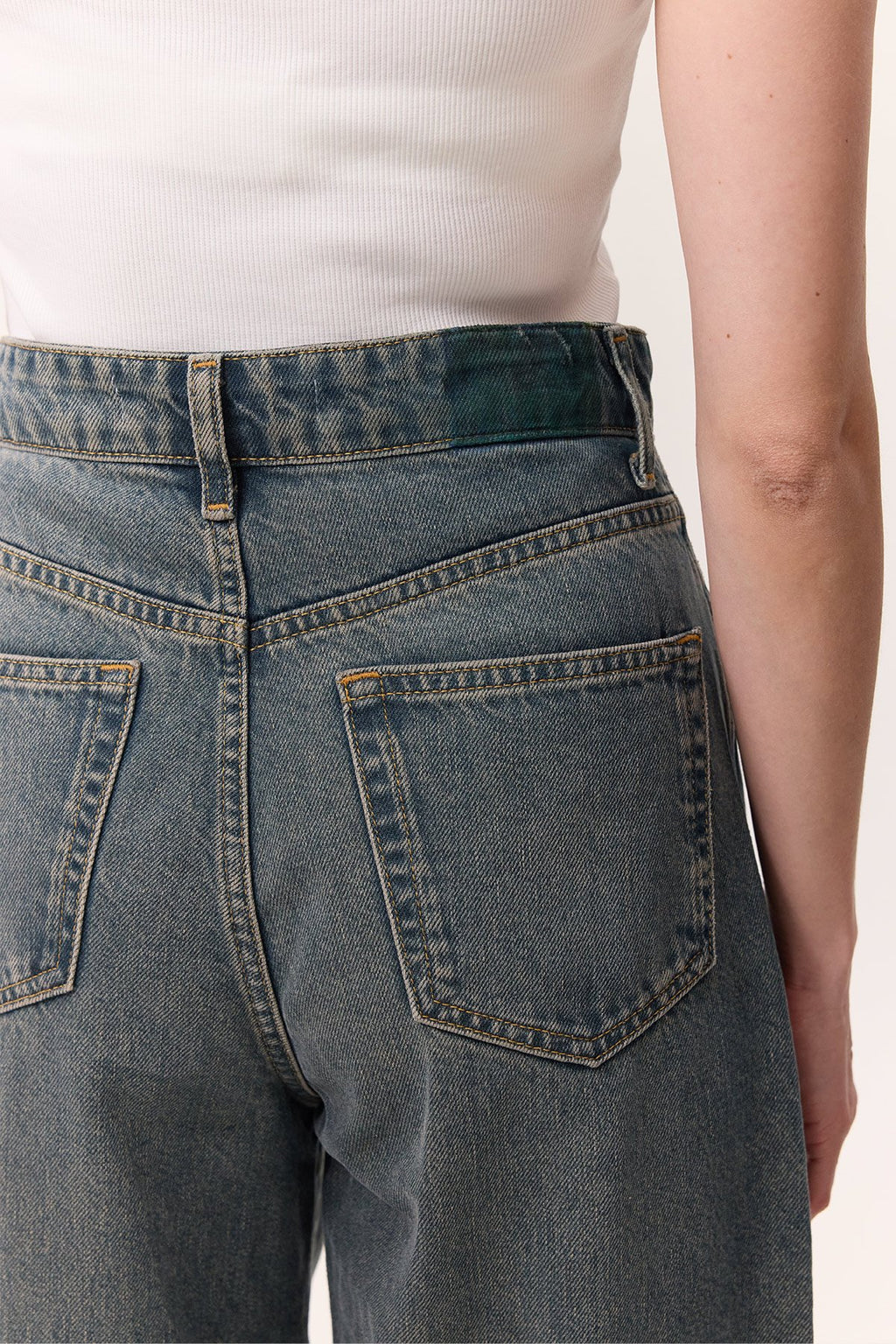 Baggy Fit Jeans Gray Blue
