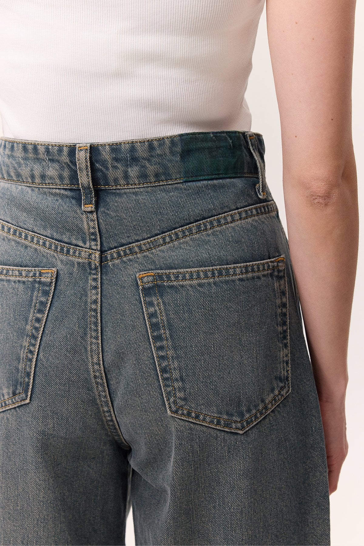Baggy Fit Jeans Gray Blue