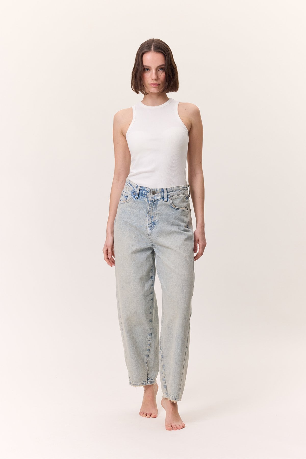 Loose baggy fit jeans light blue