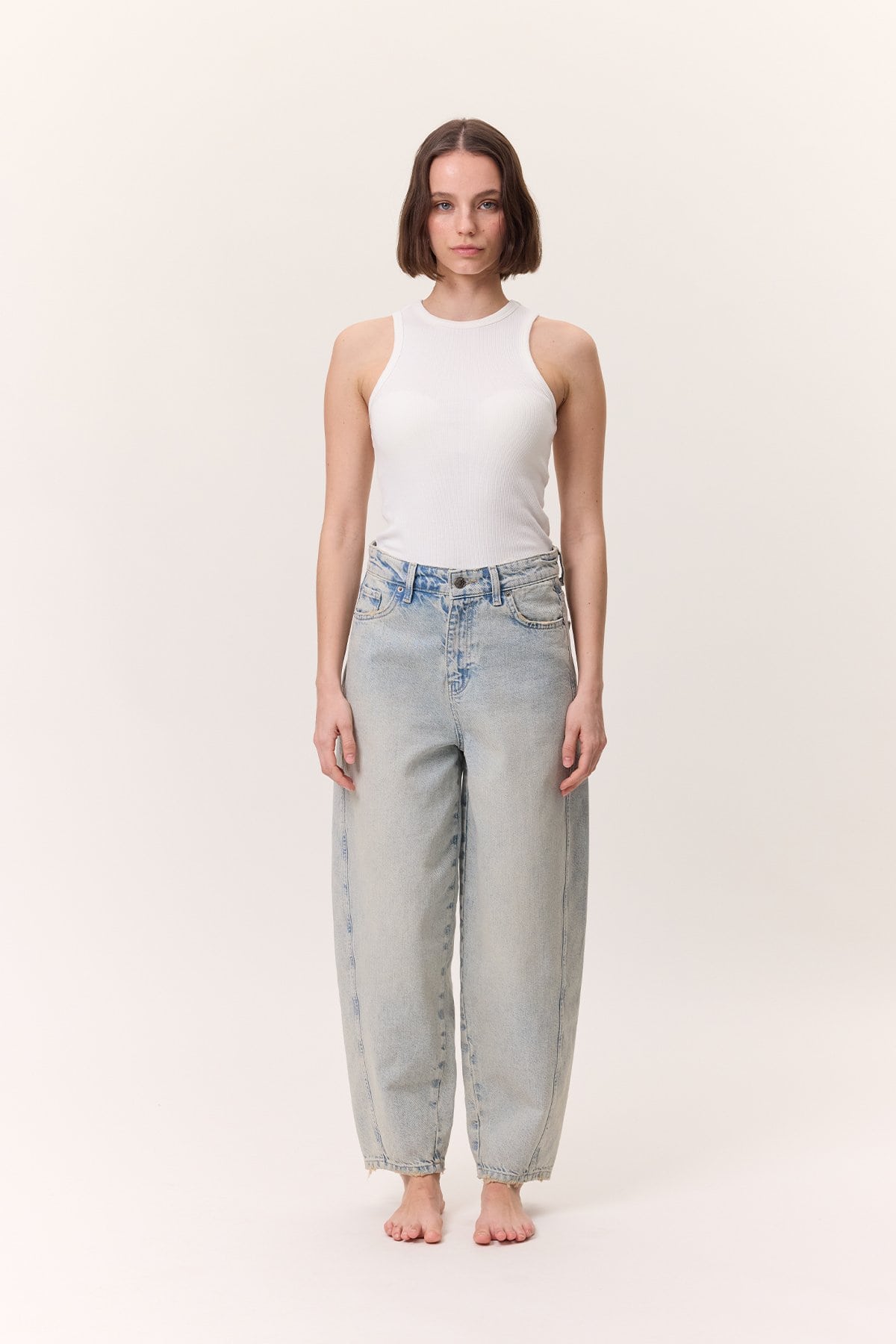 Loose baggy fit jeans light blue