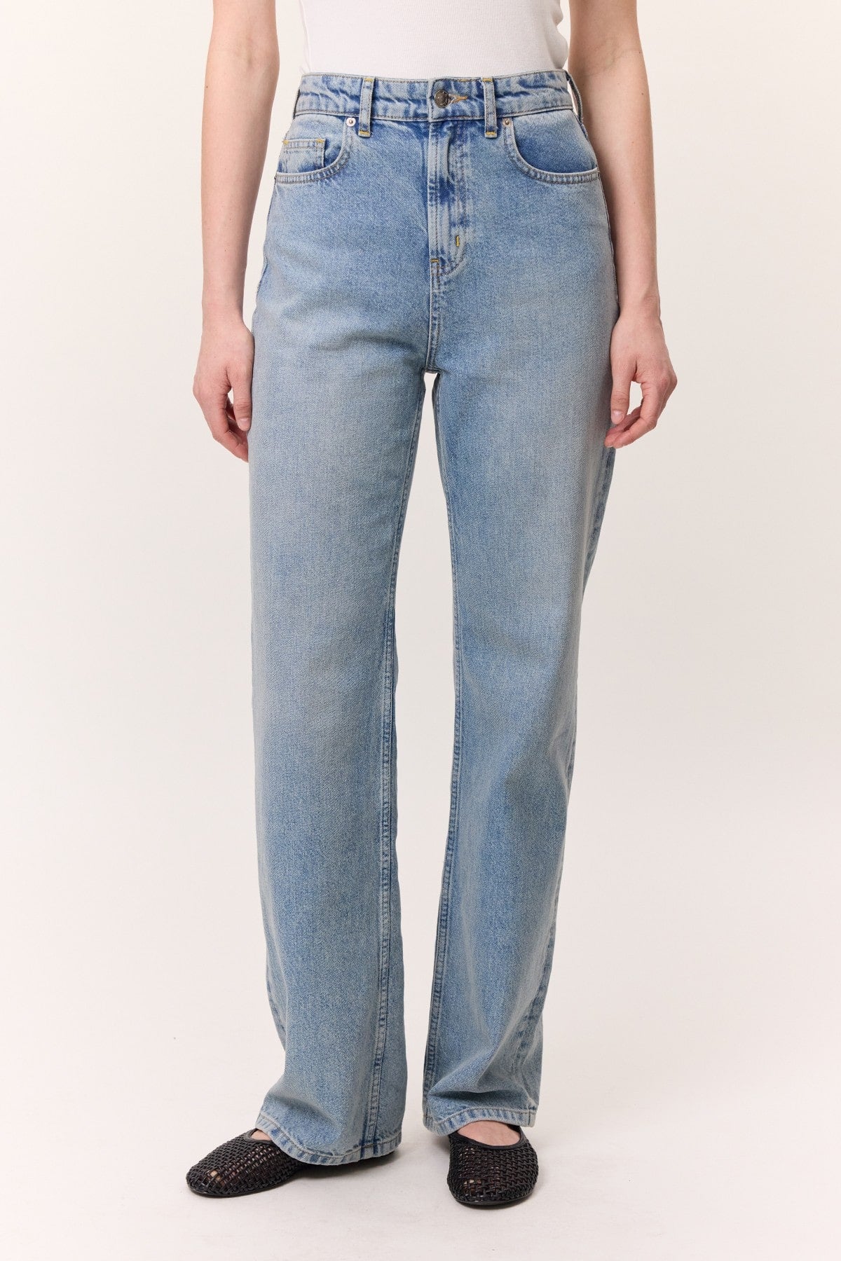 Straight Leg Jeans Blue