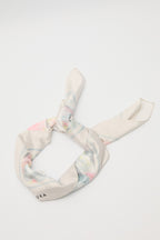 Patterned satin scarf sofia green