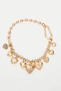 Heart Charm Necklace Gold