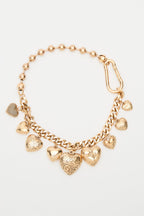 Heart Charm Necklace Gold