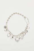 Heart Charm Necklace Silver