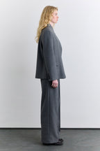 Grey high-neck blazer