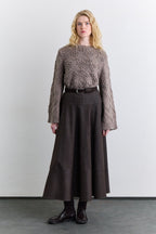 Wide skirt mink with cup detail