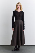Wide skirt mink with cup detail
