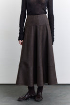 Wide skirt mink with cup detail
