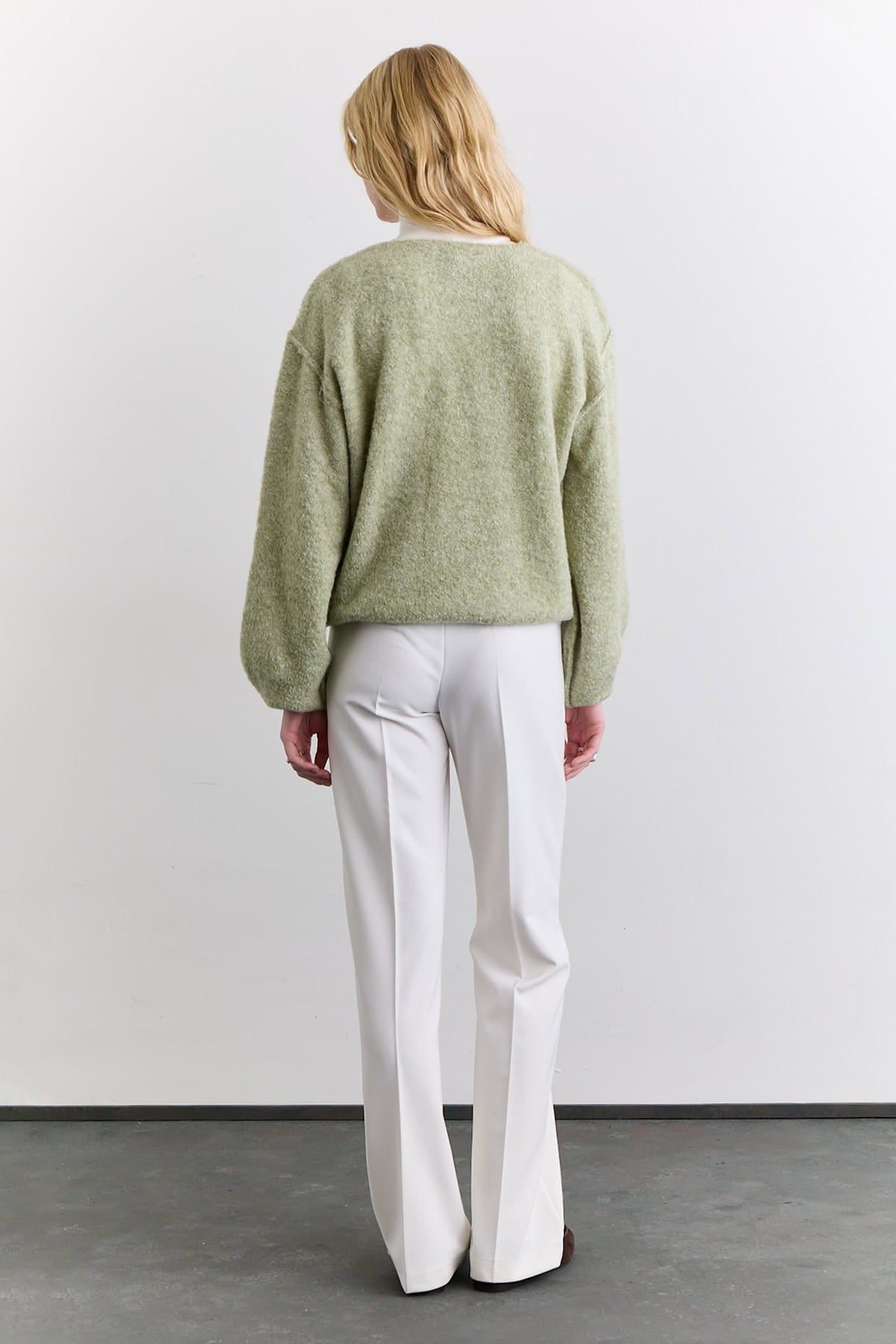 Soft textured sweater green