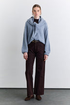 Soft textured sweater blue