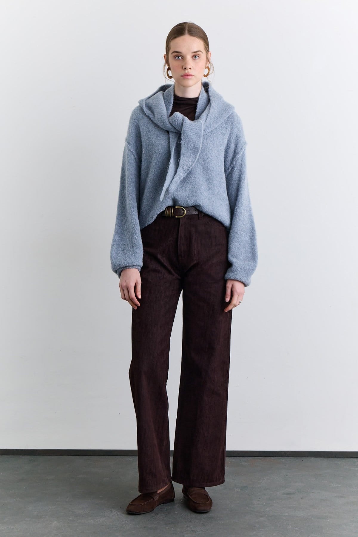 Soft textured sweater blue