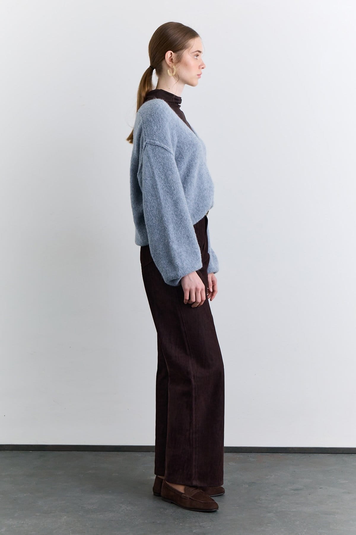 Soft textured sweater blue