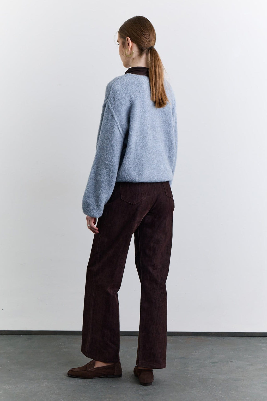 Soft textured sweater blue