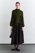 Wide skirt brown with cup detail