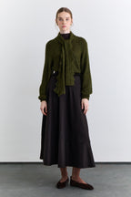 Wide skirt brown with cup detail