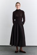 Wide skirt brown with cup detail