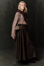 Wide skirt mink with cup detail