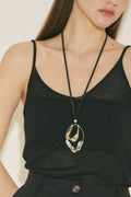 Double Long Necklace Black