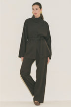 Yui Belted Tailored Suit Brown