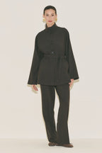 Yui Belted Tailored Suit Brown