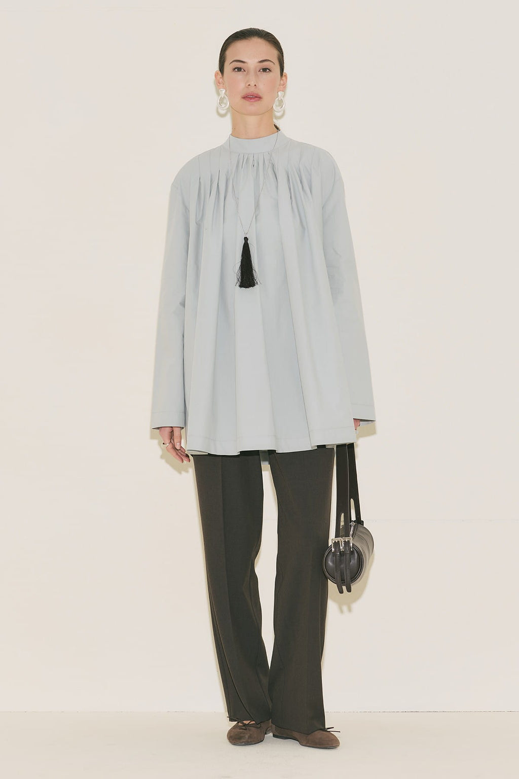 Pleated Tunic Blue