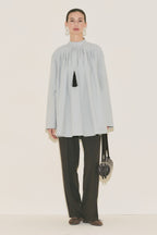 Pleated Tunic Blue