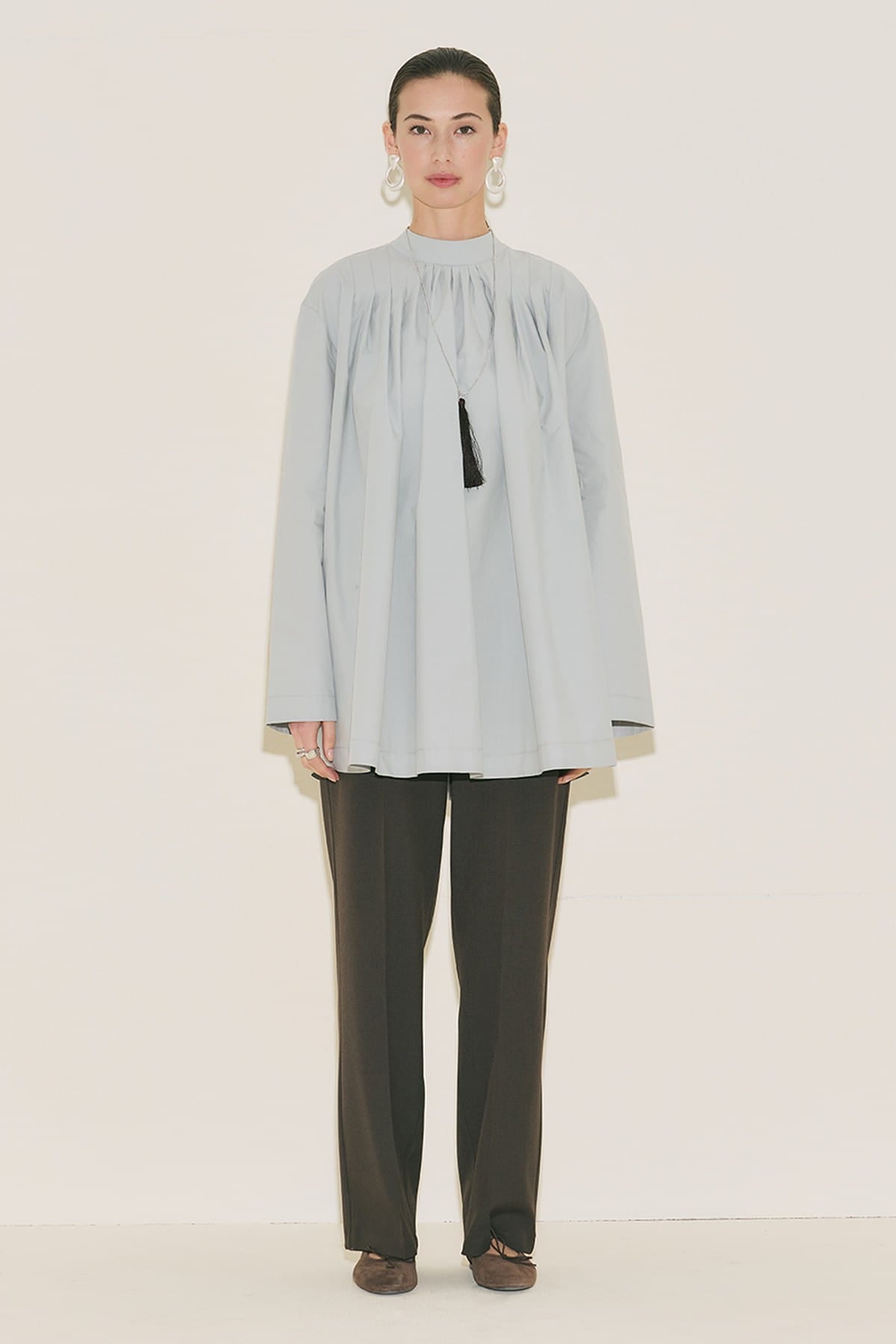 Pleated Tunic Blue