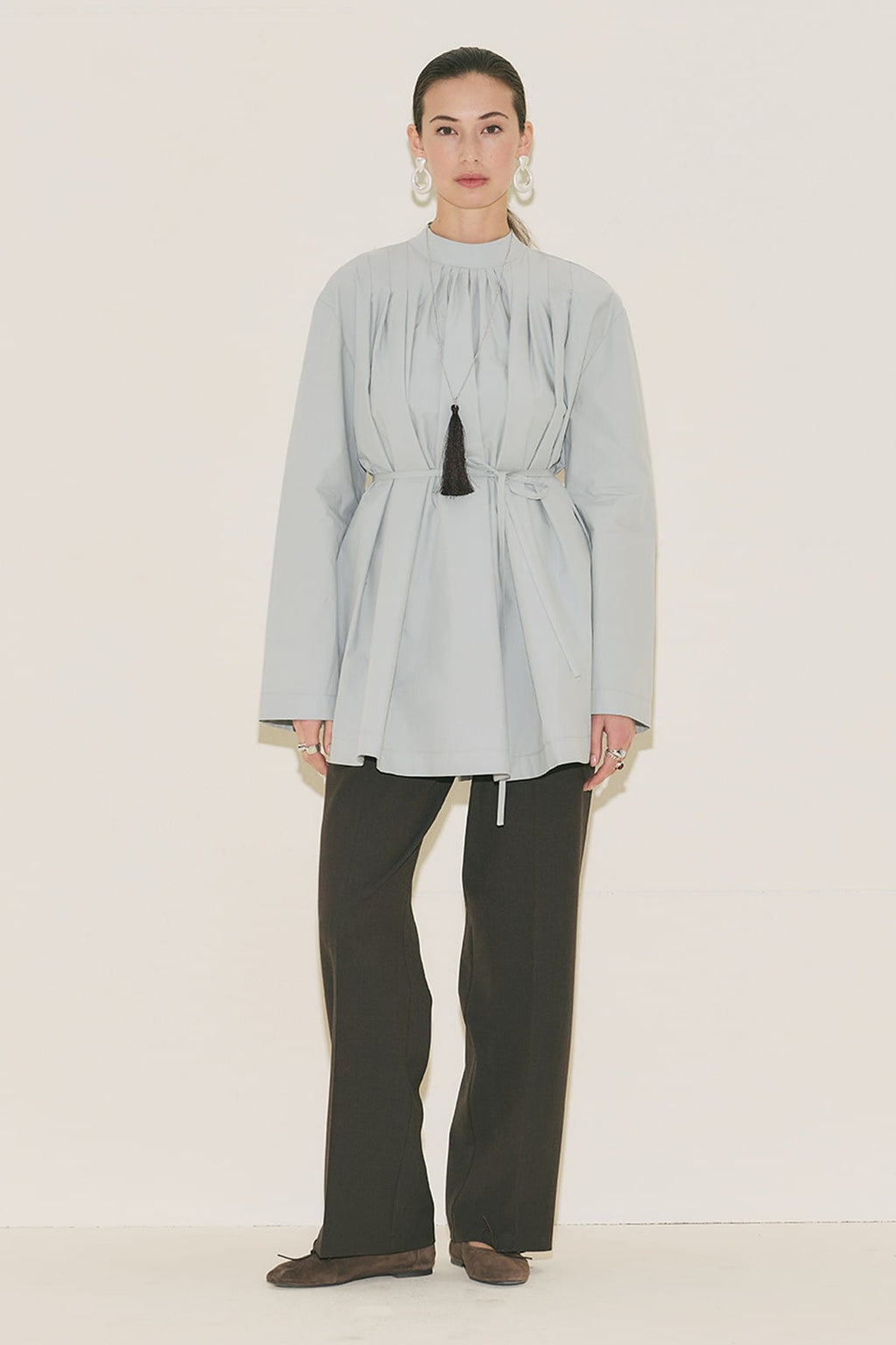 Pleated Tunic Blue