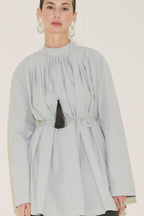 Pleated Tunic Blue