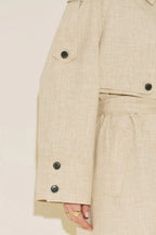 Limited edition wide sleeve trench coat suit beige