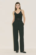 Straight classic trousers black