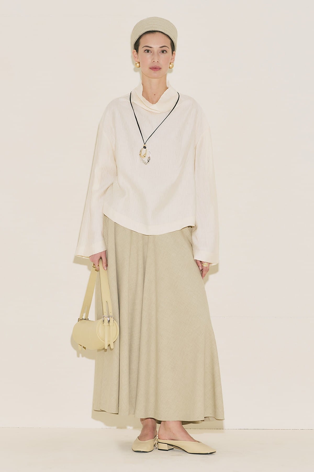 Textured Flowing Blouse Pearl