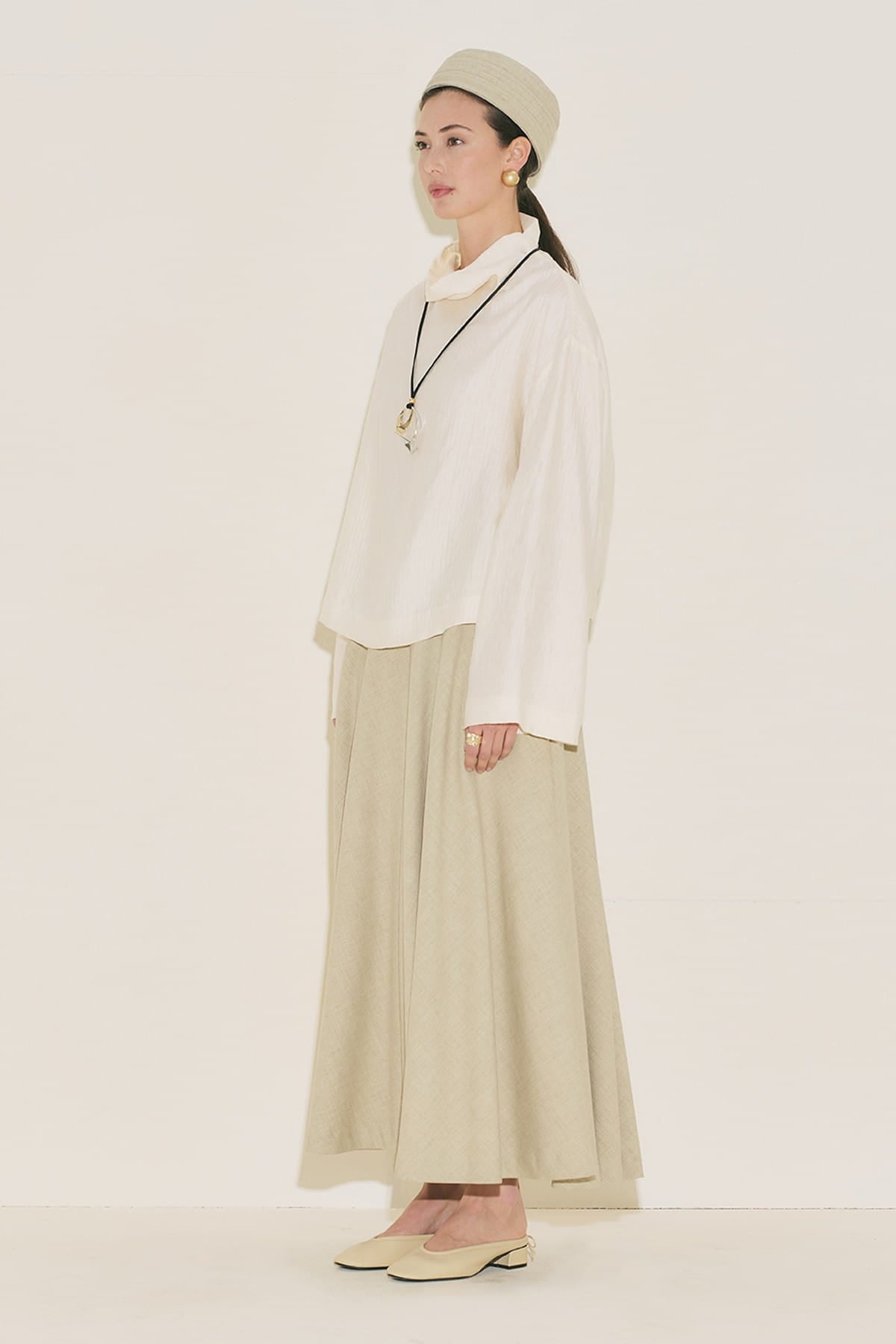 Textured Flowing Blouse Pearl