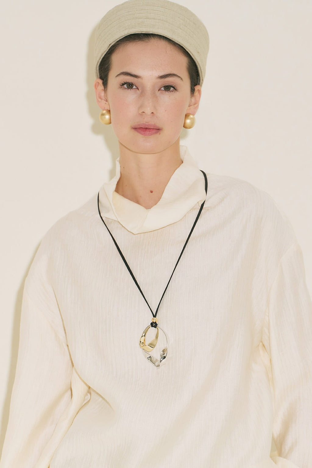 Textured Flowing Blouse Pearl