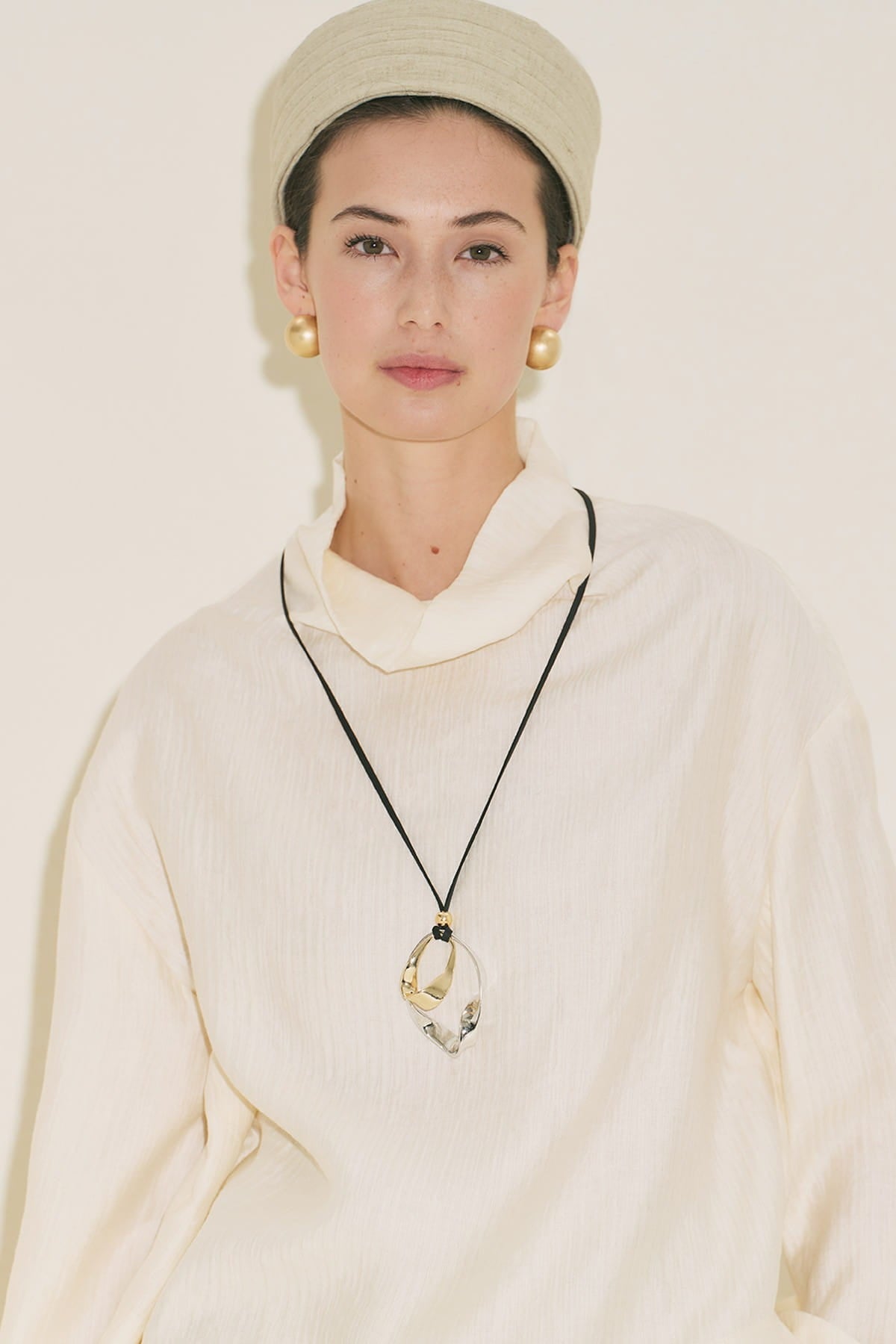 Textured Flowing Blouse Pearl