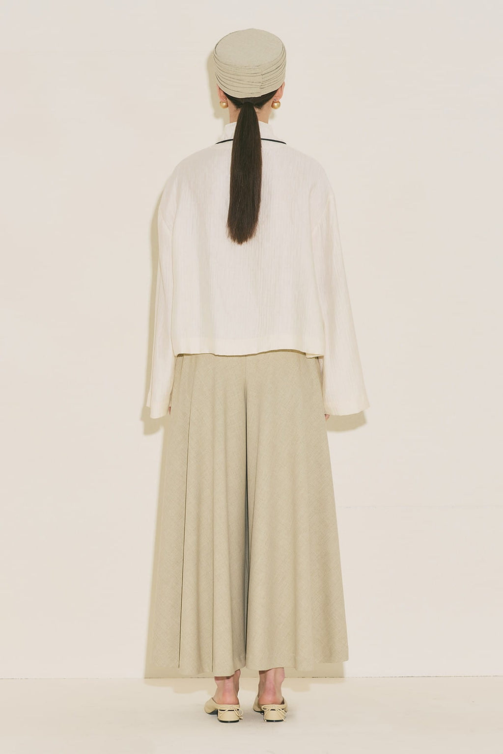 Textured Flowing Blouse Pearl